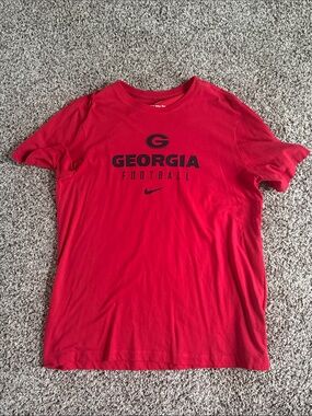 Nike Red Georgia Football Logo Tee